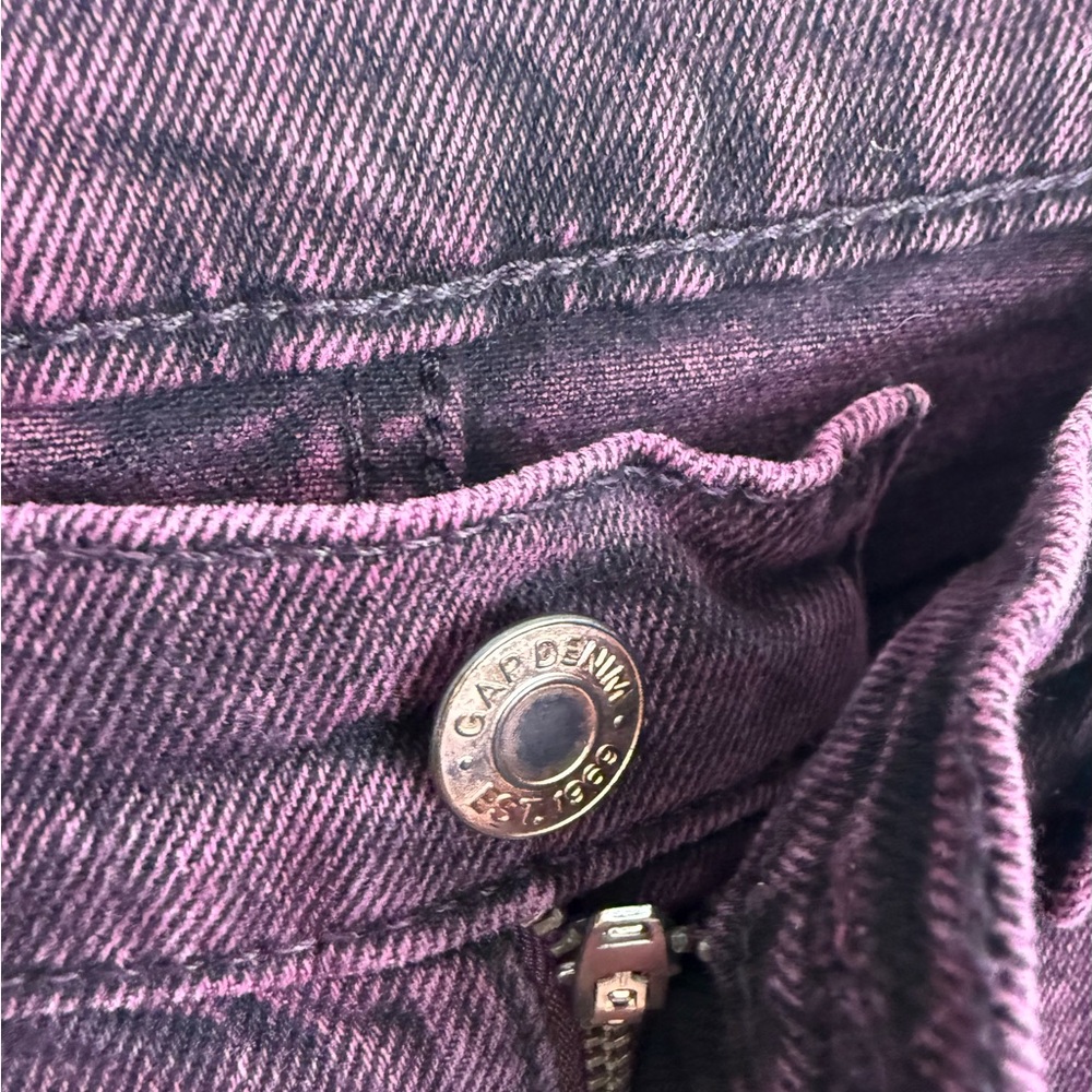 GAP Wide-Leg High Rise Jeans Size 4 in Plum Color - Picture 3 of 5
